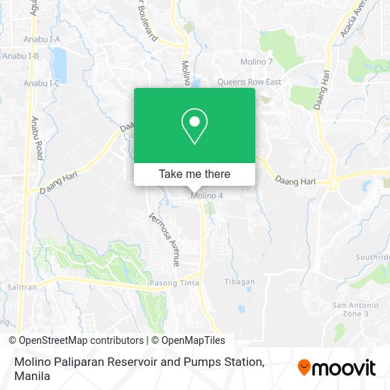Molino Paliparan Reservoir and Pumps Station map