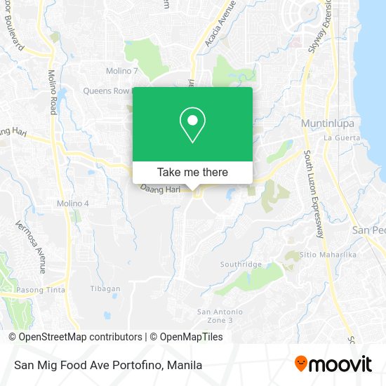 San Mig Food Ave Portofino map