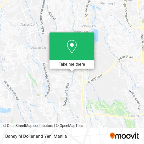 Bahay ni Dollar and Yen map
