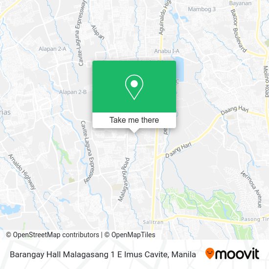 Barangay Hall Malagasang 1 E Imus Cavite map