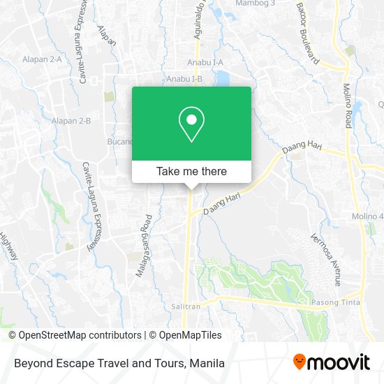 Beyond Escape Travel and Tours map