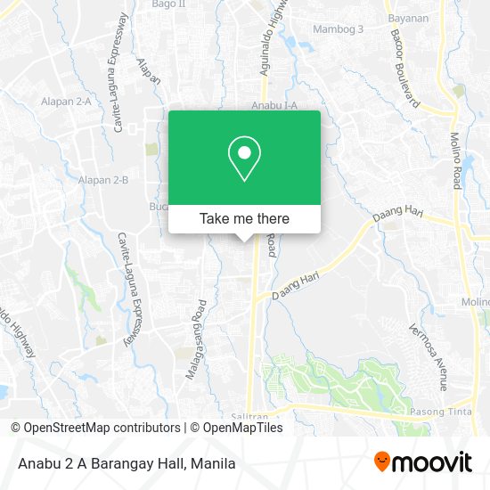Anabu 2 A Barangay Hall map