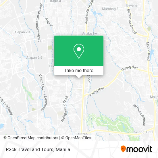 R2ck Travel and Tours map