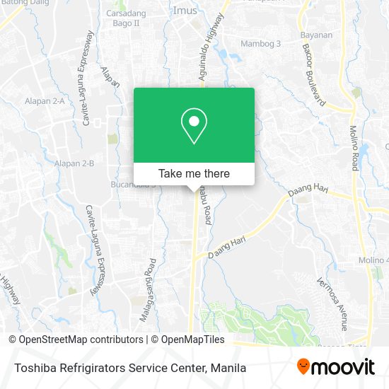 Toshiba Refrigirators Service Center map