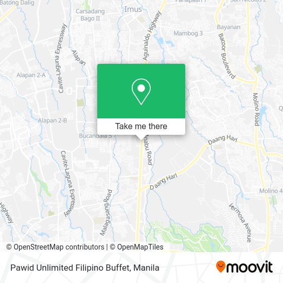 Pawid Unlimited Filipino Buffet map