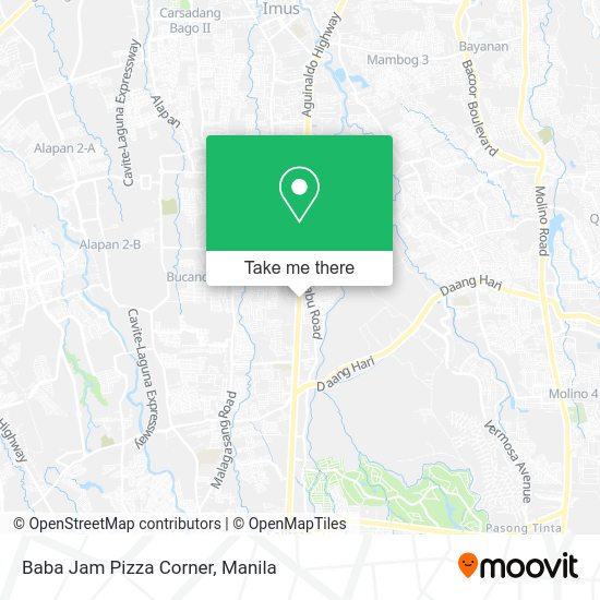 Baba Jam Pizza Corner map