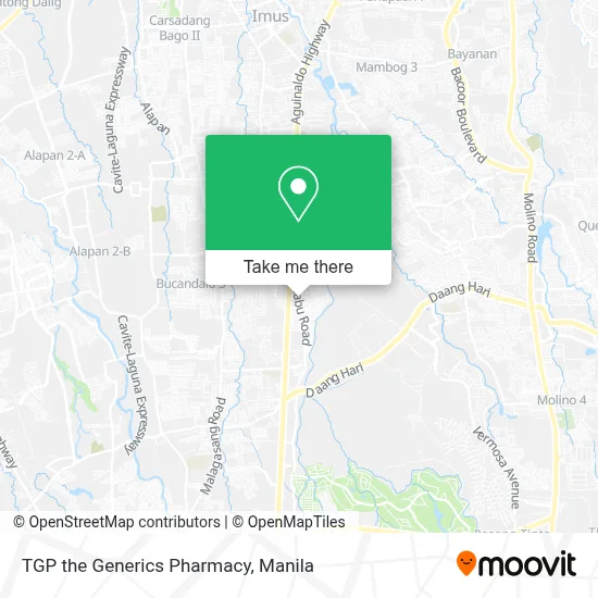 TGP the Generics Pharmacy map