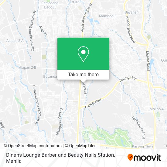 Dinahs Lounge Barber and Beauty Nails Station map