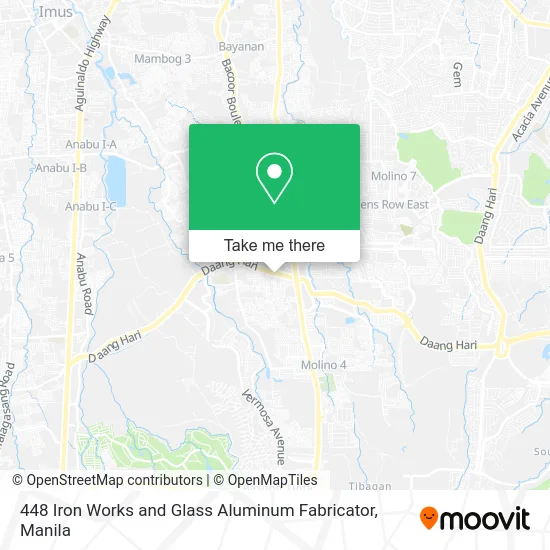448 Iron Works and Glass Aluminum Fabricator map