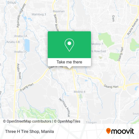 Three H Tire Shop map