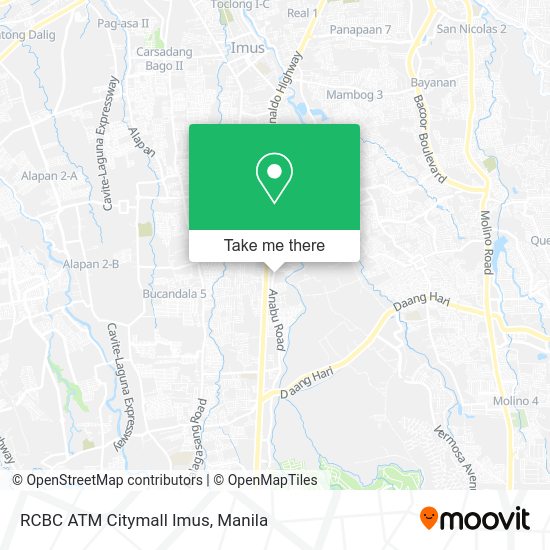 RCBC ATM Citymall Imus map