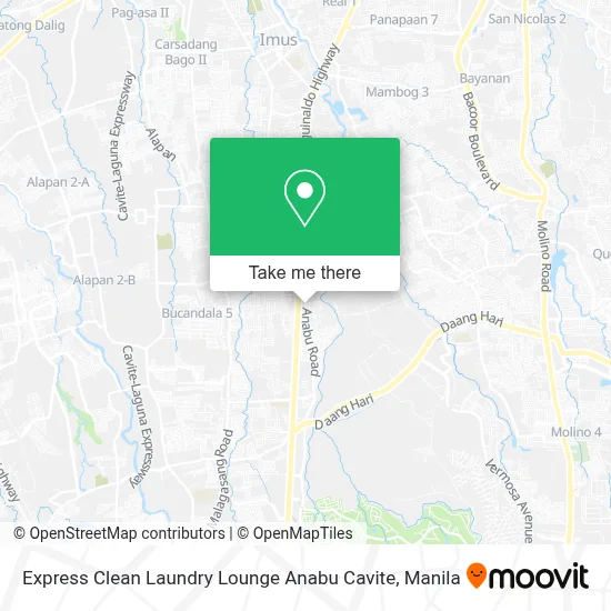 Express Clean Laundry Lounge Anabu Cavite map