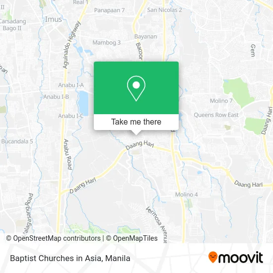Baptist Churches in Asia map