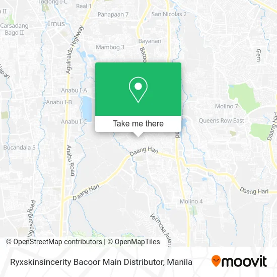 Ryxskinsincerity Bacoor Main Distributor map
