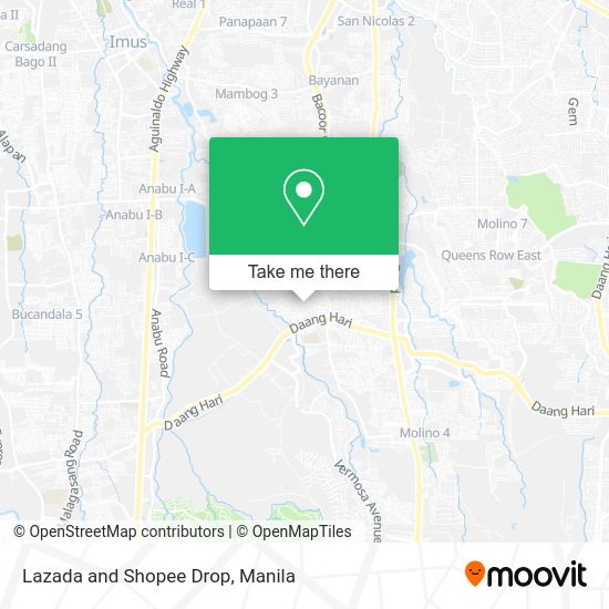 Lazada and Shopee Drop map