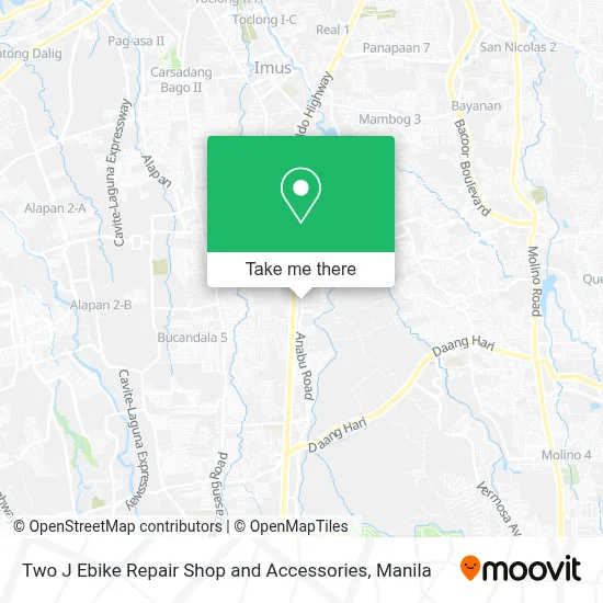 Two J Ebike Repair Shop and Accessories map