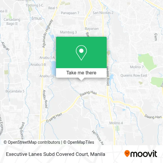 Executive Lanes Subd Covered Court map
