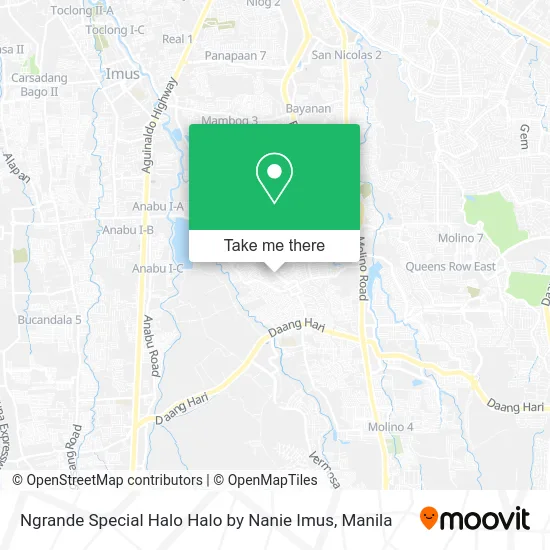 Ngrande Special Halo Halo by Nanie Imus map