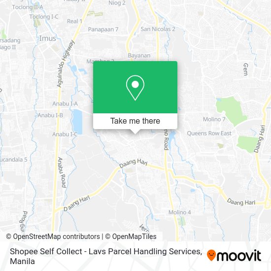 Shopee Self Collect - Lavs Parcel Handling Services map