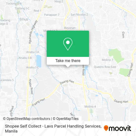 Shopee Self Collect - Lavs Parcel Handling Services map