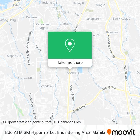Bdo ATM SM Hypermarket Imus Selling Area map