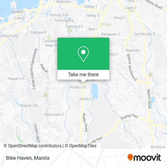 Bike Haven map