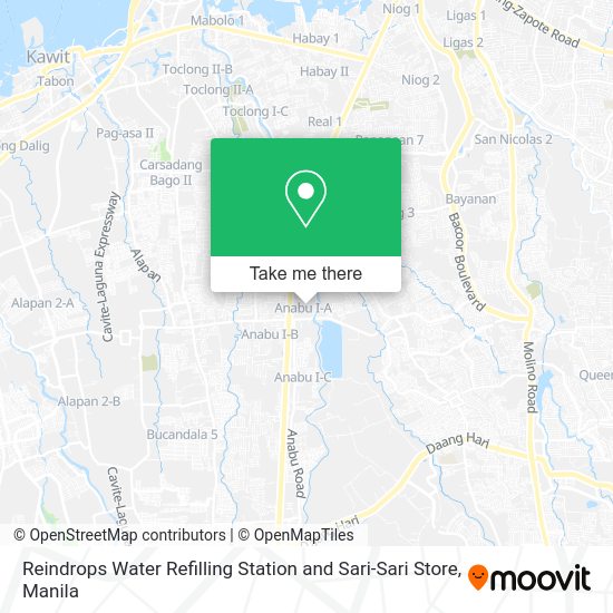 Reindrops Water Refilling Station and Sari-Sari Store map