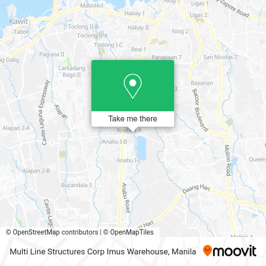 Multi Line Structures Corp Imus Warehouse map