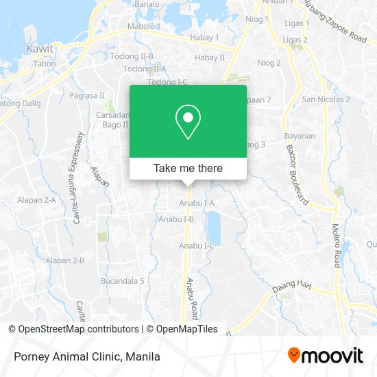 Porney Animal Clinic map