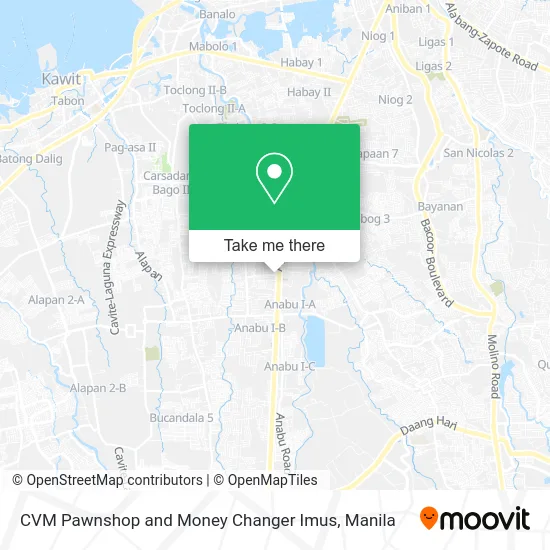 CVM Pawnshop and Money Changer Imus map