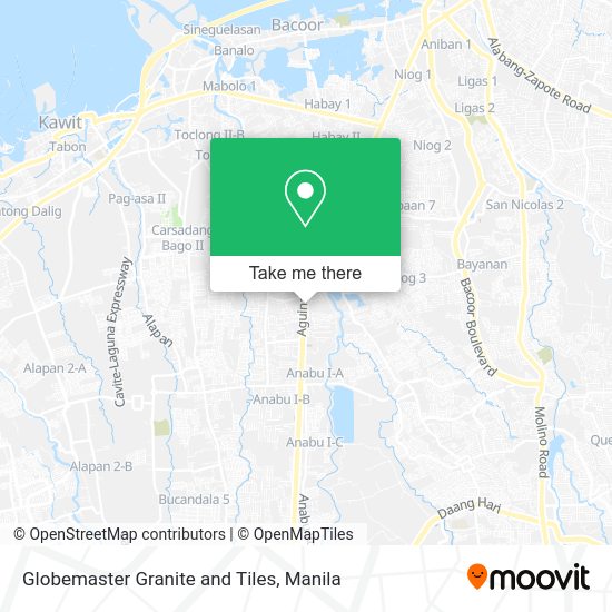 Globemaster Granite and Tiles map