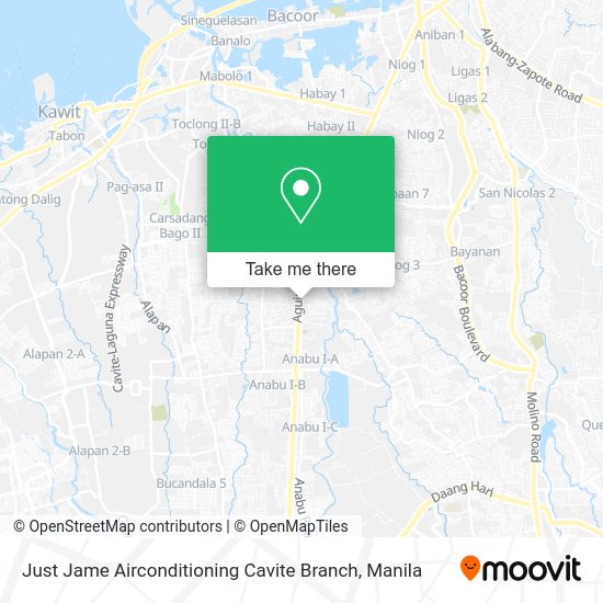 Just Jame Airconditioning Cavite Branch map