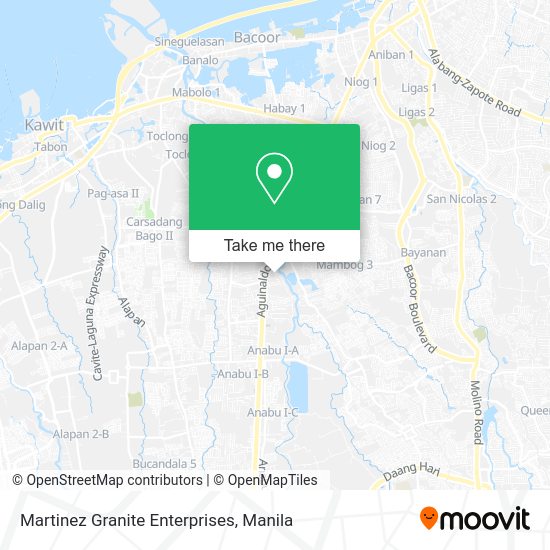 Martinez Granite Enterprises map