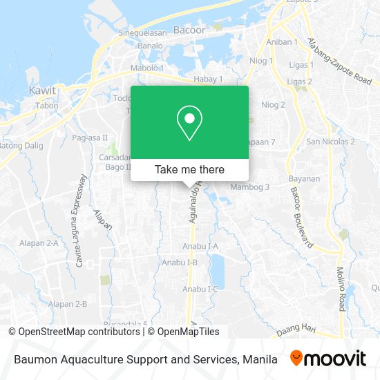 Baumon Aquaculture Support and Services map