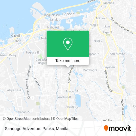 Sandugo Adventure Packs map