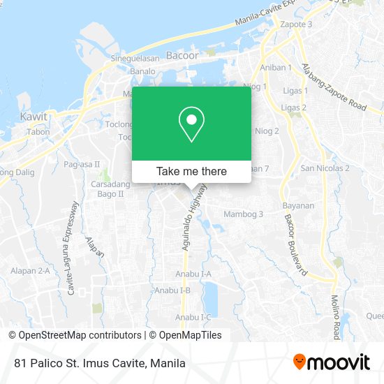 81 Palico St. Imus Cavite map