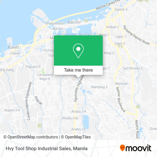 Hvy Tool Shop Industrial Sales map