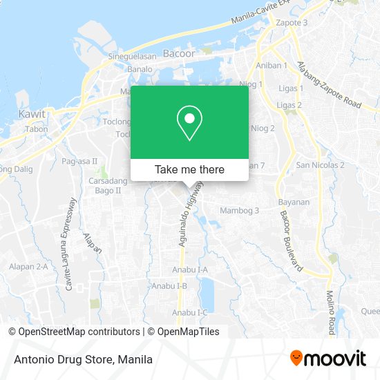 Antonio Drug Store map