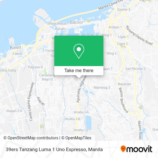 39ers Tanzang Luma 1 Uno Espresso map