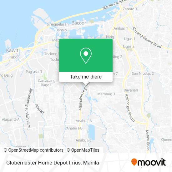 Globemaster Home Depot Imus map