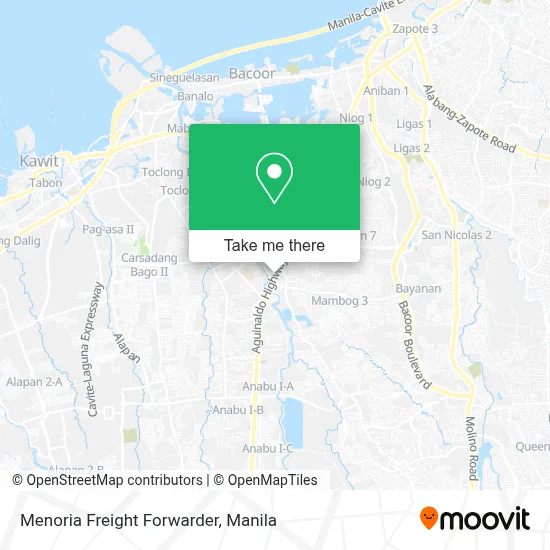 Menoria Freight Forwarder map