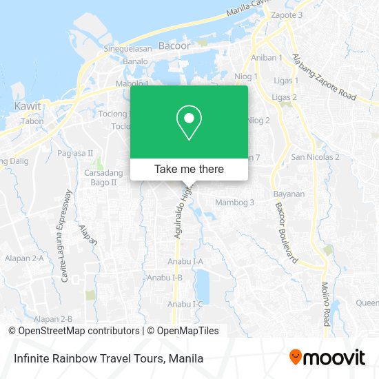 Infinite Rainbow Travel Tours map