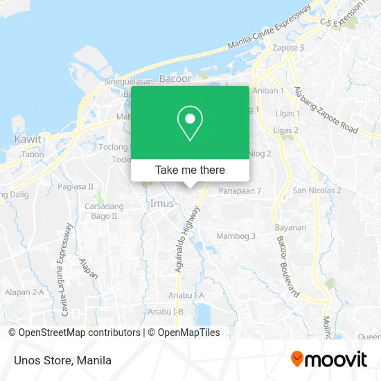 Unos Store map