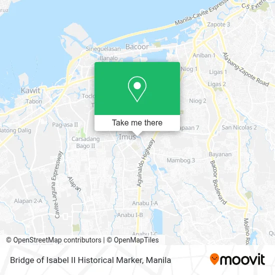 Bridge of Isabel II Historical Marker map