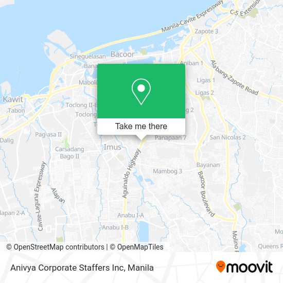 Anivya Corporate Staffers Inc map