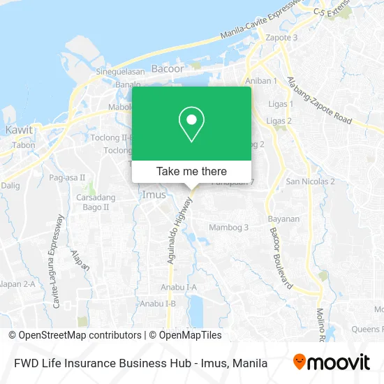 FWD Life Insurance Business Hub - Imus map