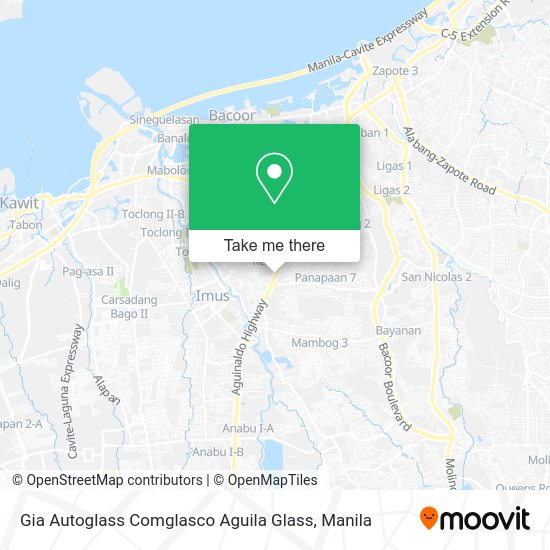 Gia Autoglass Comglasco Aguila Glass map