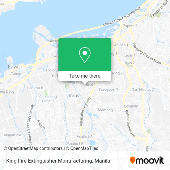 King Fire Extinguisher Manufacturing map
