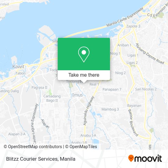 Blitzz Courier Services map