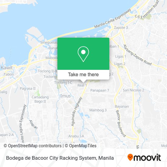 Bodega de Bacoor City Racking System map